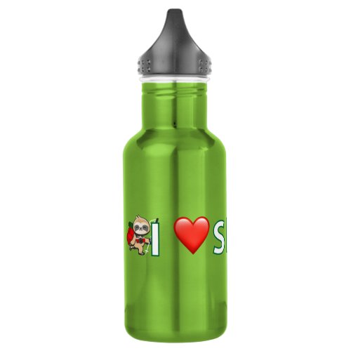 i Love Slothies Water Bottle