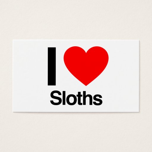 Customizable i love sloths business card template