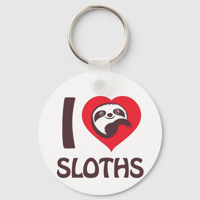 I love Sloths Keychain (Front)