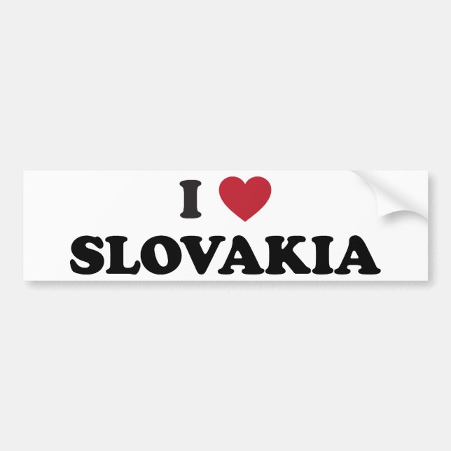 I Love Slovakia Bumper Sticker (Front)