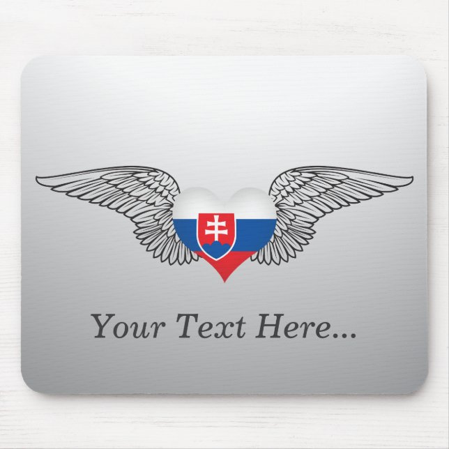 I Love Slovakia -wings Mouse Pad (Front)