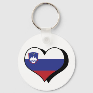 I Love Slovenia Keychain