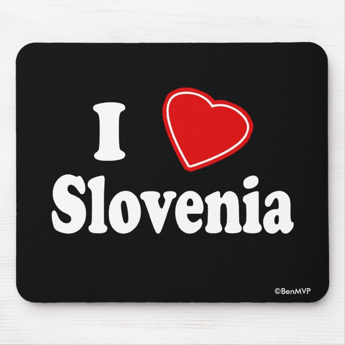 I Love Slovenia Mouse Pad