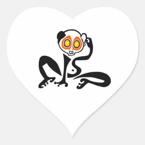 I love Slow LORISES _ Wildlife _ Endangered animal Heart Sticker