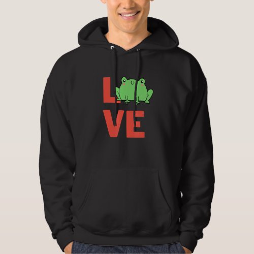 I Love Smiling Frog Amphibian Pet Owners And Anima Hoodie
