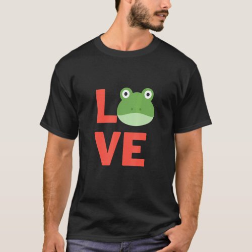 I Love Smiling Frog Amphibian Pet Owners And Anima T_Shirt