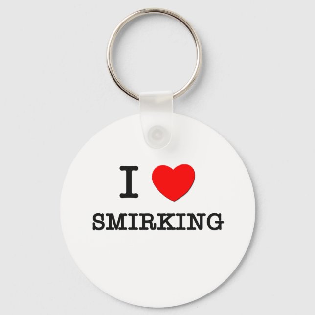 I Love Smirking Keychain (Front)