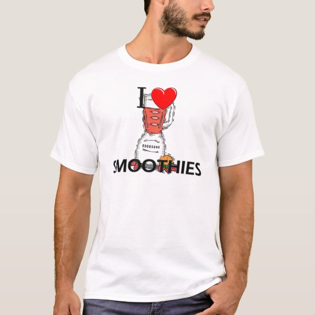 I Love Smoothies T-Shirt (Front)