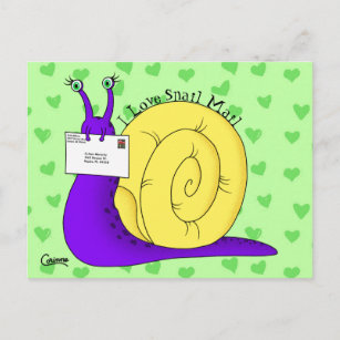 I Love Snail Mail (Green) - Postcard