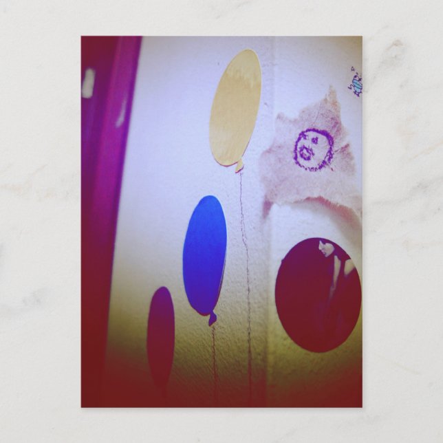 I Love Snailmail - Balloons Postcard (Front)