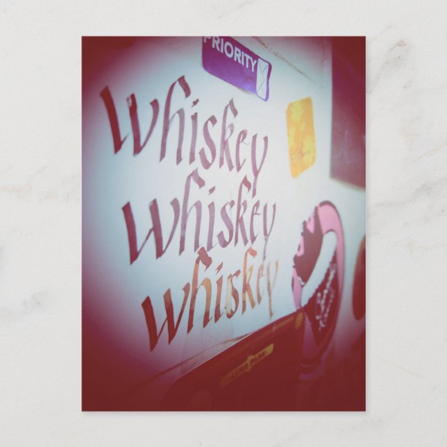 I Love Snailmail - Whiskey Postcard (Front)