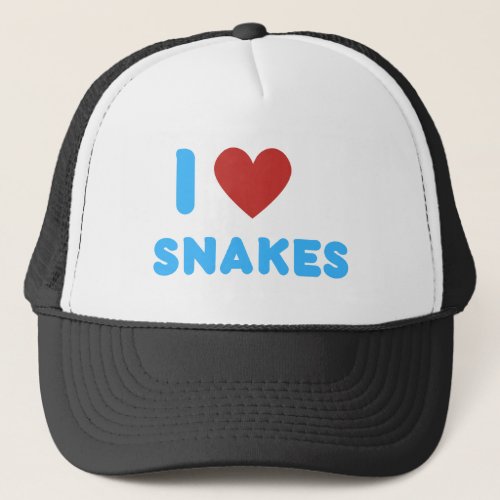 I Love Snake Snake Lovers Trucker Hat