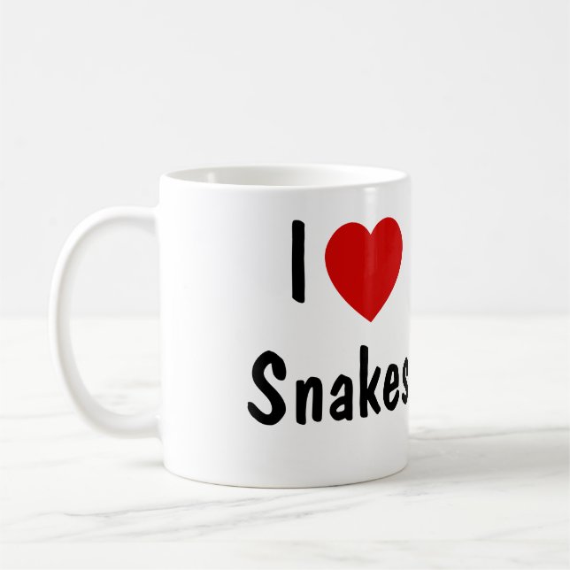 I Love Snakes Coffee Mug (Left)