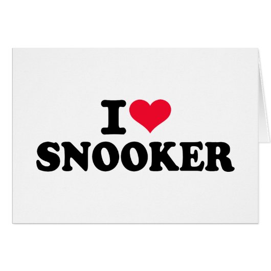 I love snooker cards (Front Horizontal)