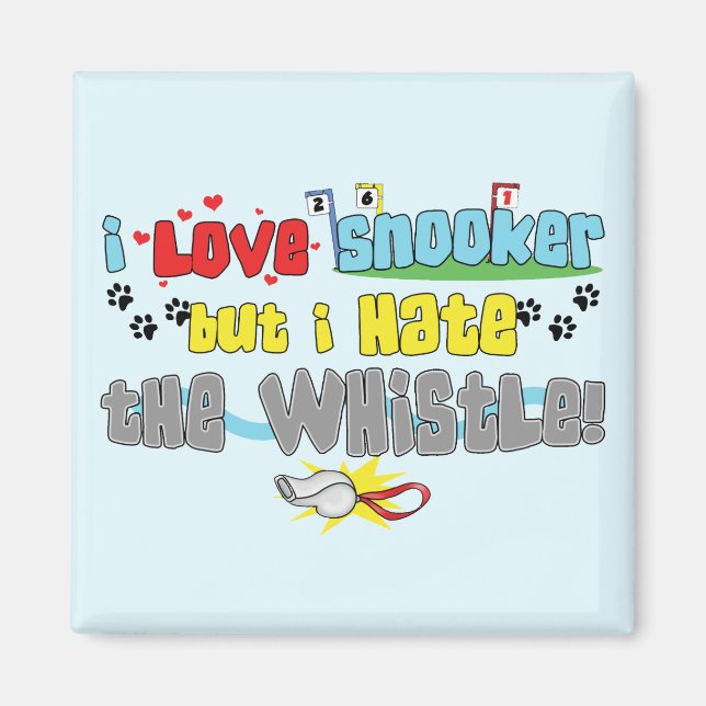 I Love Snooker Magnet (Front)