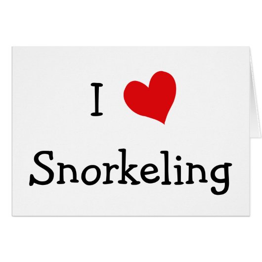 I Love Snorkeling Cards (Front Horizontal)