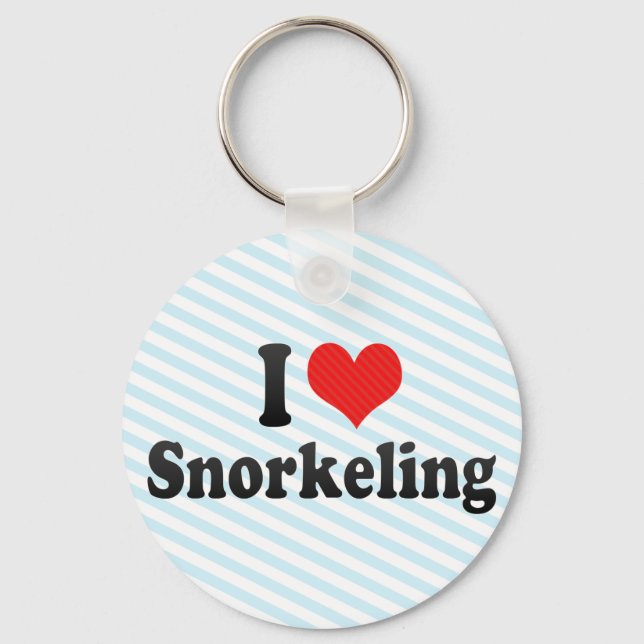 I Love Snorkeling Keychain (Front)