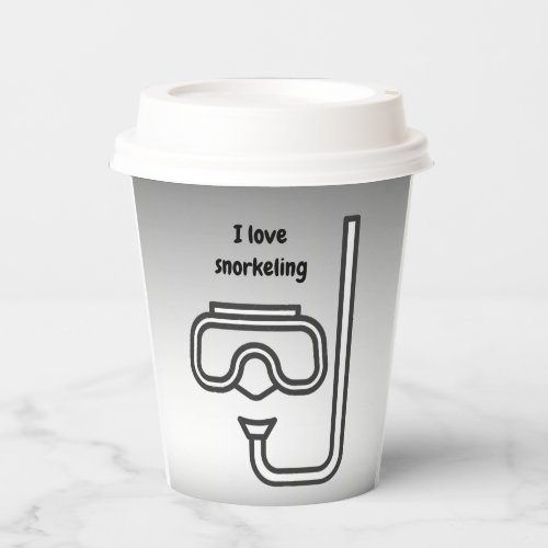 I Love Snorkeling Paper Cup