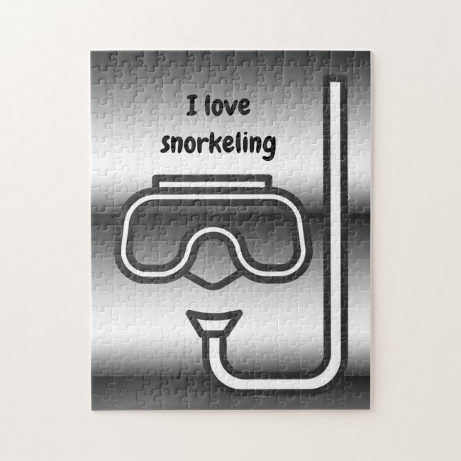I Love Snorkeling Silver Puzzle