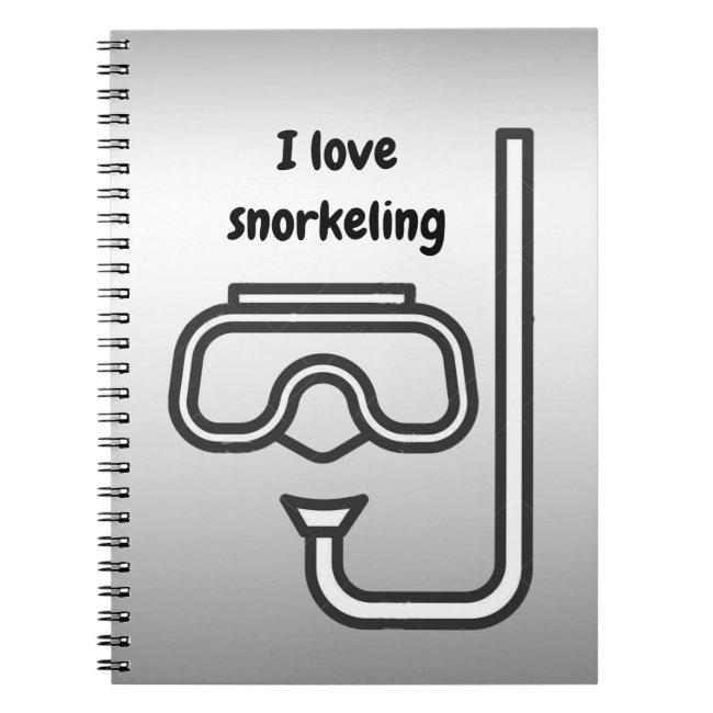 I Love Snorkeling Spiral Notebook