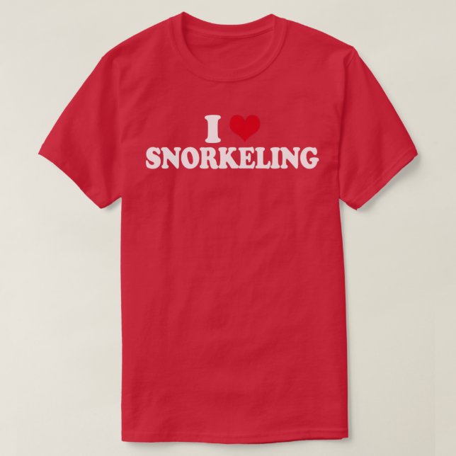 I Love Snorkeling T-Shirt (Design Front)