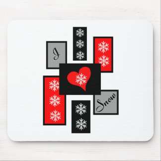 I Love Snow Mouse Pad