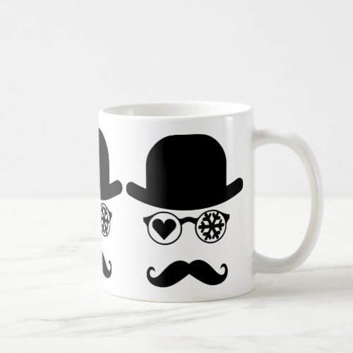  I Love Snow  Mustache Coffee Mug