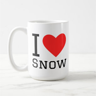 I love snow square sticker coffee mug