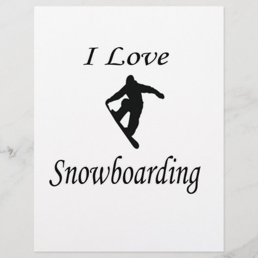 I Love Snowboarding (Front)