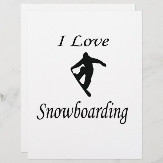 I Love Snowboarding (Front/Back)