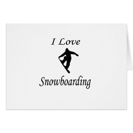 I Love Snowboarding Cards (Front Horizontal)