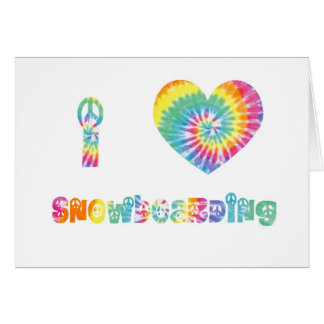 I love snowboarding. cards