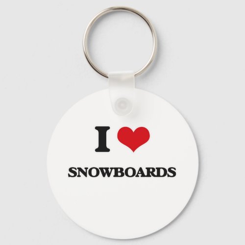I love Snowboards Keychain