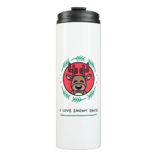 I Love Snowy Days Thermal Tumbler