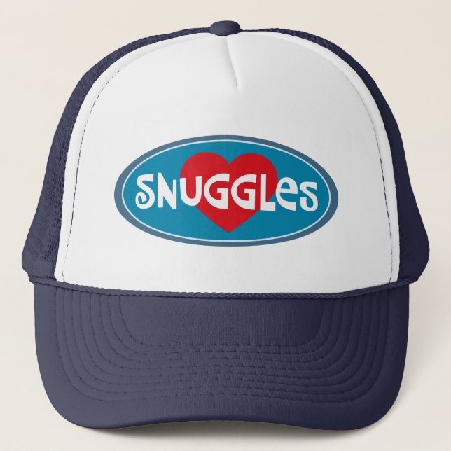 I Love Snuggles Trucker Hat (Front)