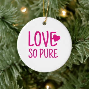 I love so pure couple design ceramic ornament