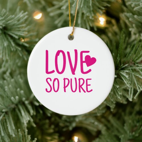 I love so pure couple design ceramic ornament