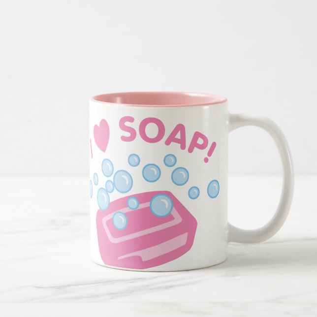 I Love Soap Two-Tone Coffee Mug (Right)