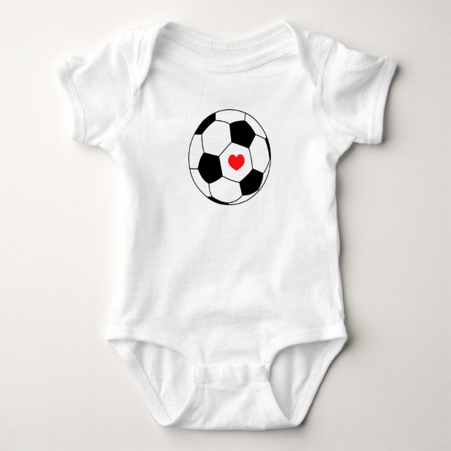 I love soccer ! baby bodysuit (Front)