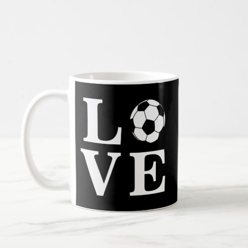 I Love Soccer Ball Coffee Mug