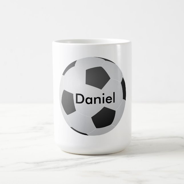I Love Soccer Blank Customizable Coffee Mug (Center)