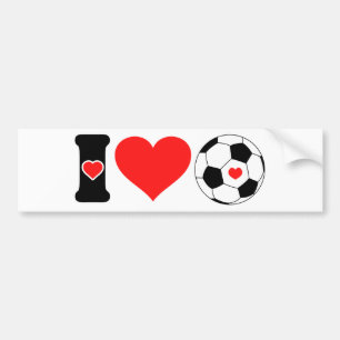 I love Soccer Bumper Sticker