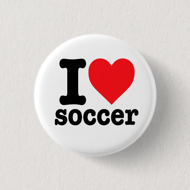 "I love soccer" Button (Front)
