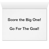 I Love Soccer Customizable Cards (Inside Horizontal (Bottom))