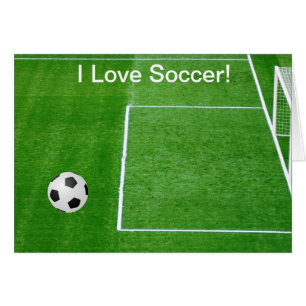 I Love Soccer Customizable Cards