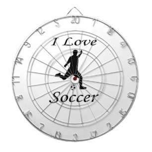 I Love Soccer Dartboard With Darts