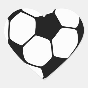 I Love Soccer Heart Sticker