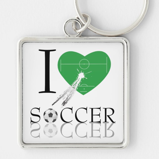 I Love Soccer Key Chain (Front)
