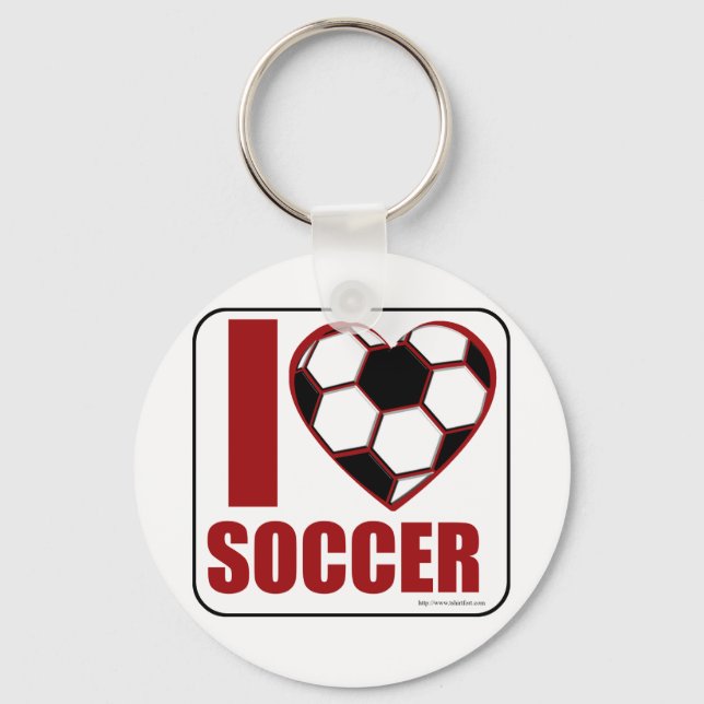 I love soccer! keychain (Front)