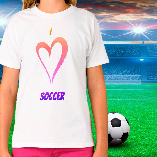 I Love Soccer _ Kids T_Shirt